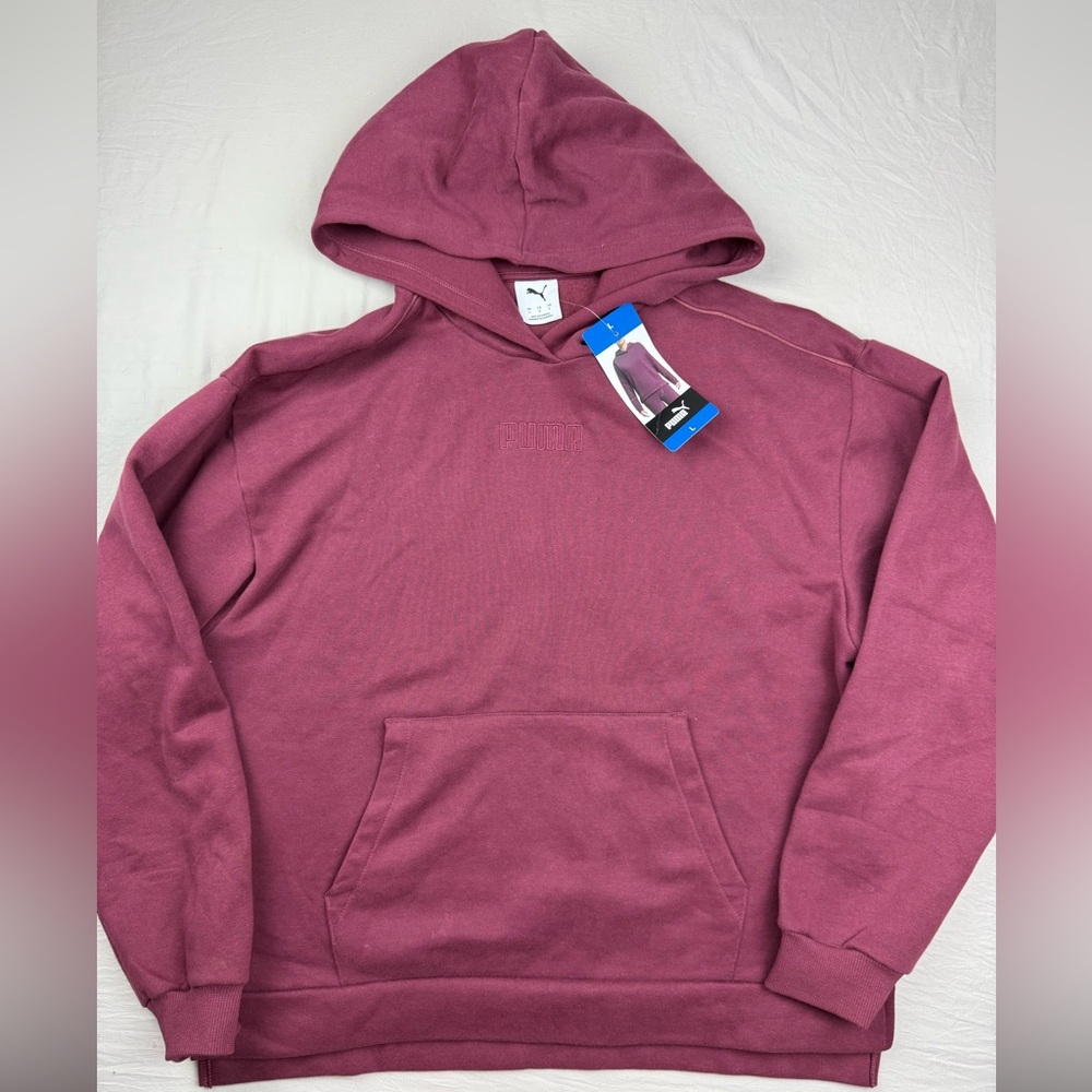 Puma women’s‎ Burgundy Hoodie pullover sweatshirt new size large